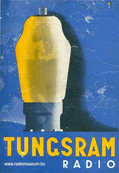 Tungsram rádió csőtáblázat 1933
