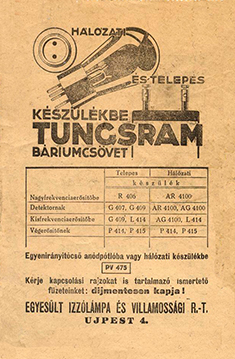Tungsram reklam 1930